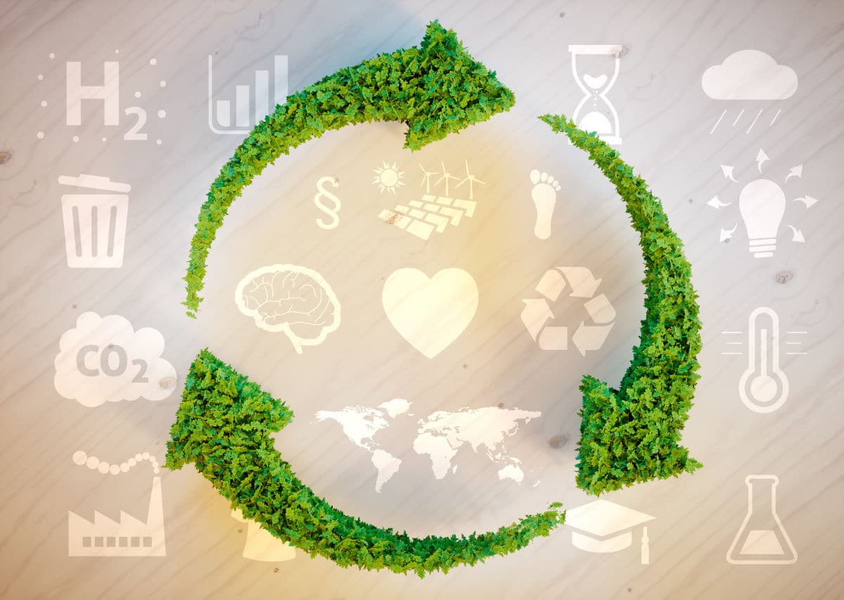 Sustainable development concept