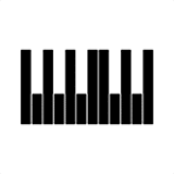 lililillilil logo made of black keys over a white background